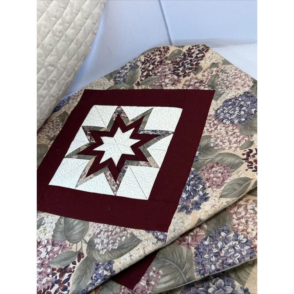 Beautiful Made Folded Star Placement & Coaster Farmhouse Cottage Core Ruth Flaud